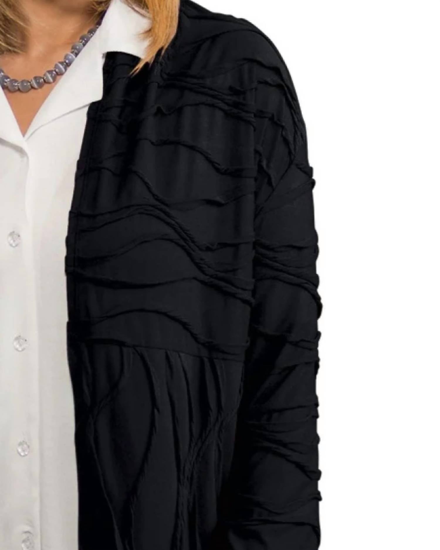 On The Plus Side - Wave Jacket - Plus - black - casual - jacket - clothing