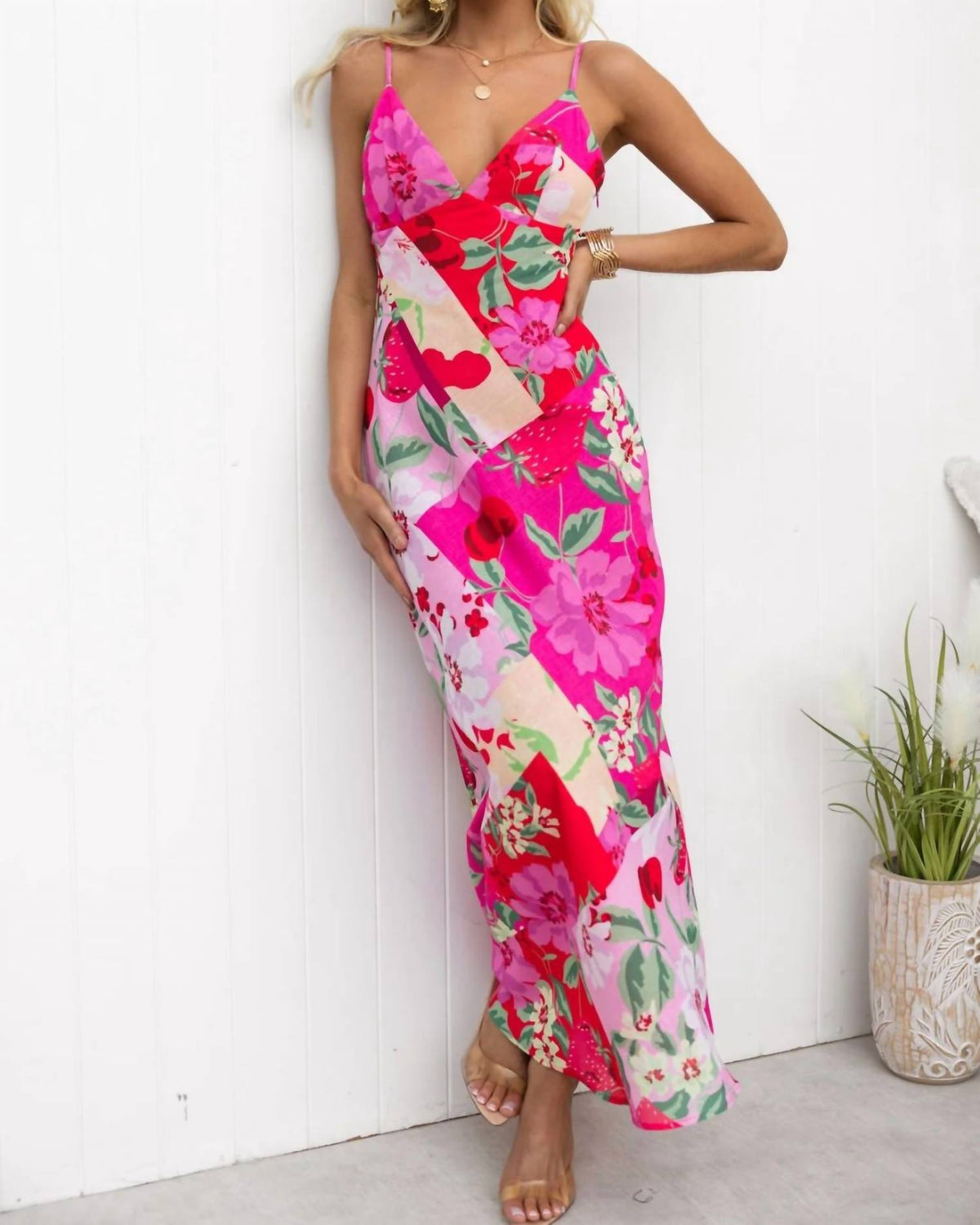 One & Only - Blushing Garden Patchwork Maxi Dress