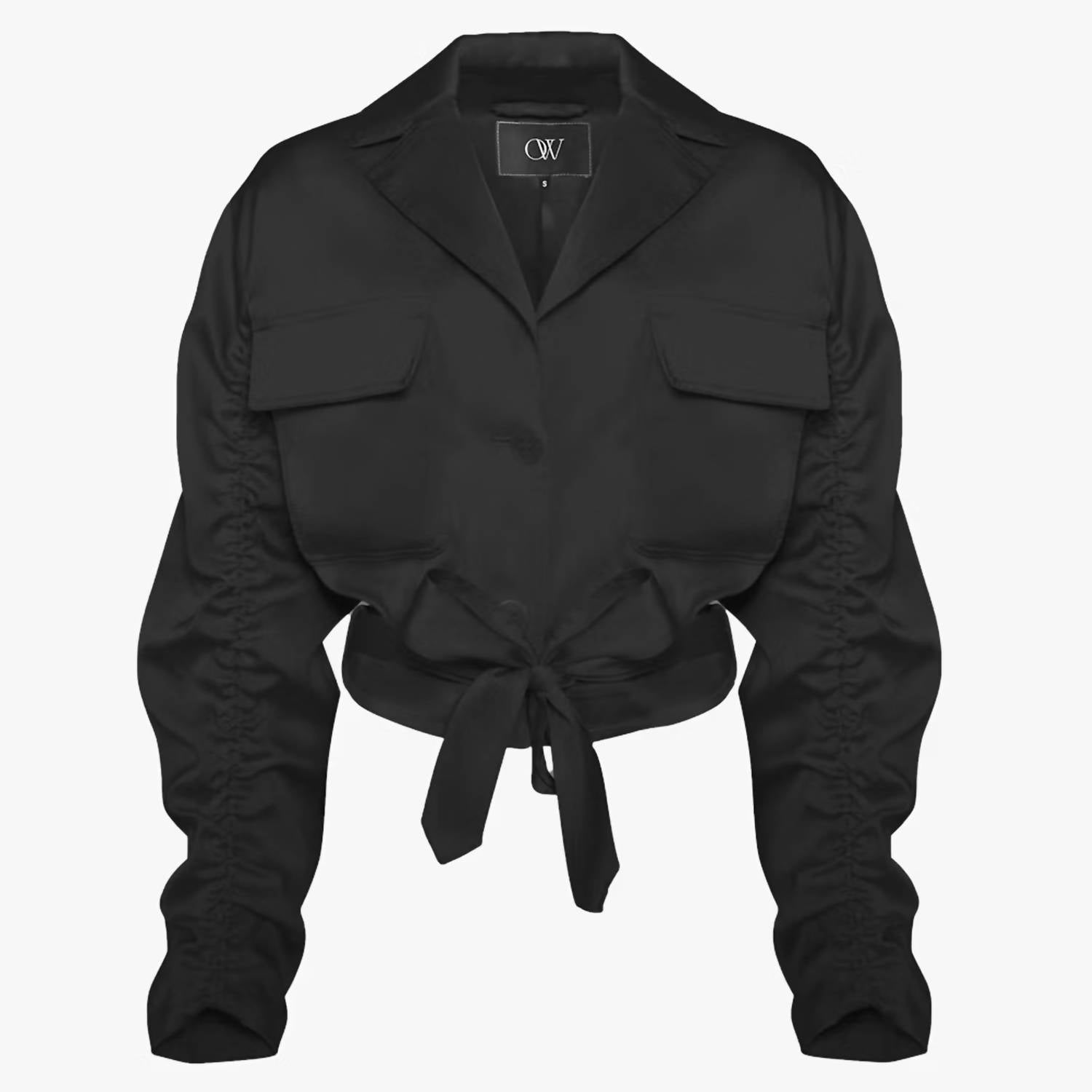 One World - Vegas Satin Jacket - black - bomber - jackets - clothing