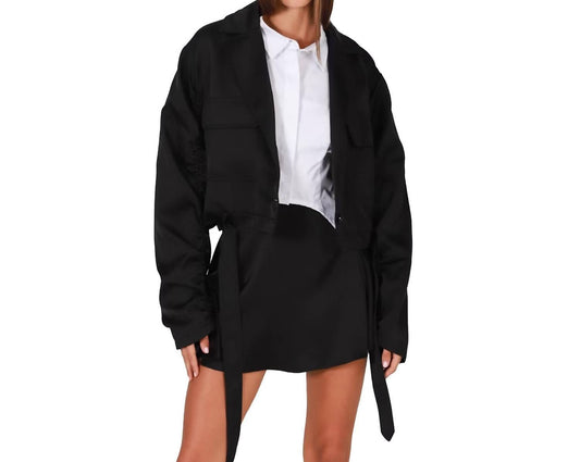 One World - Vegas Satin Jacket - black - bomber - jackets - clothing