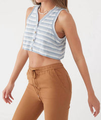 O'Neill - Knit Button Crop Tank Top