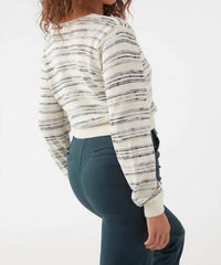 O'Neill - Seaside Striped Cropped Wrap Sweater