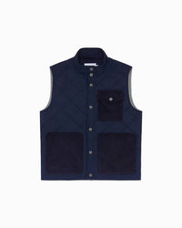 MEN'S QUILTED TWILL VEST