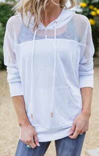 Mesh Long Sleeve Hoodie