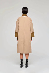Oofwear - Corduroy Collar And Front Pockets Long Jacket