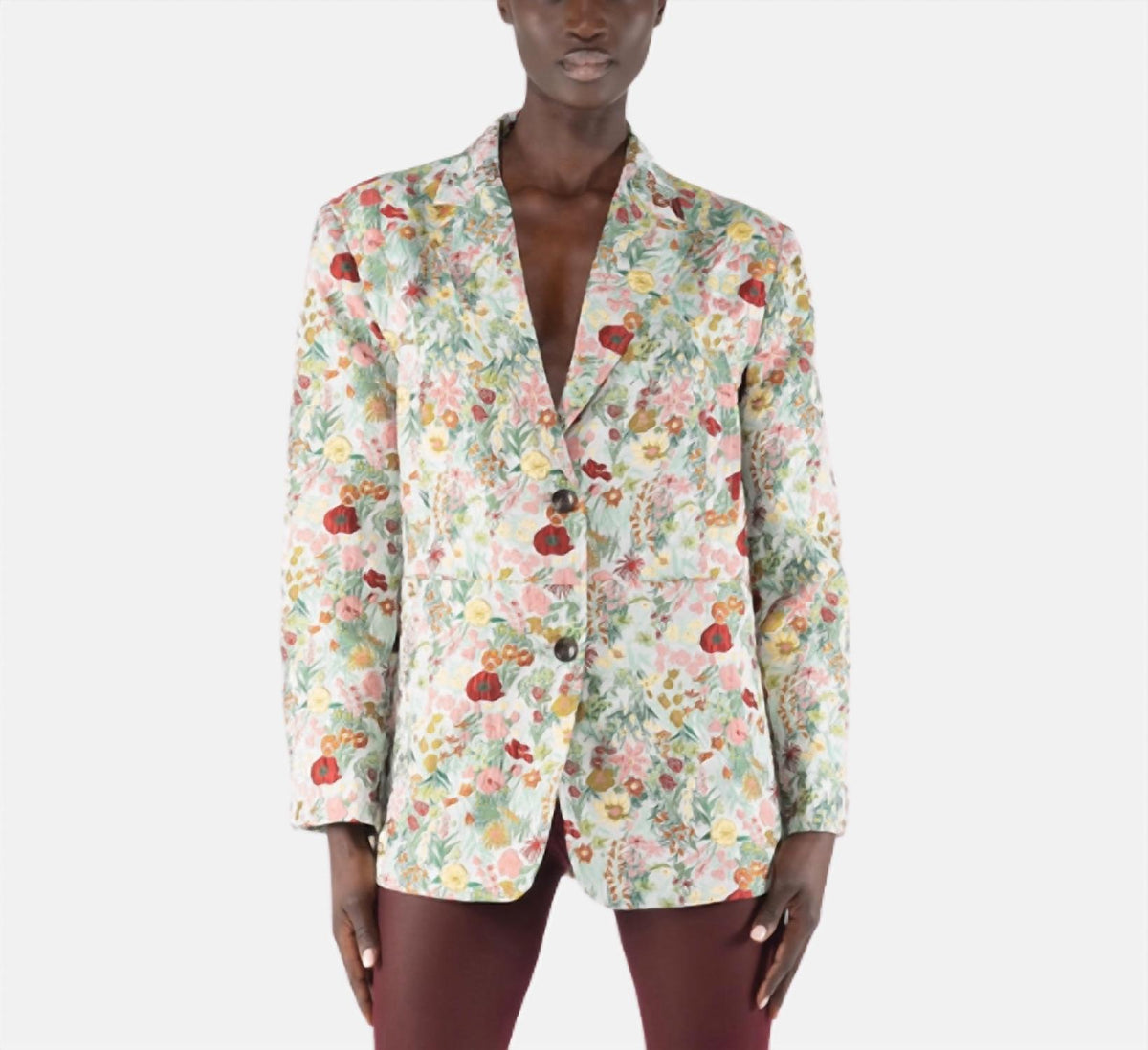 Oofwear - Floral Jacquard Blazer Jacket