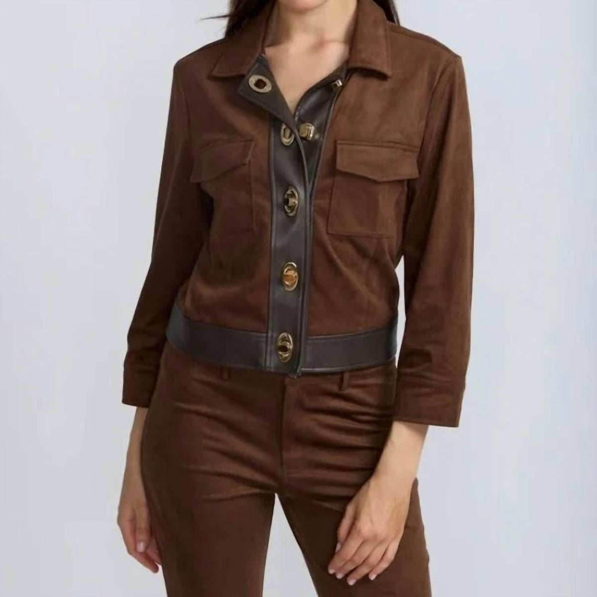 Oolala - Buckle Hardware Suede Jacket