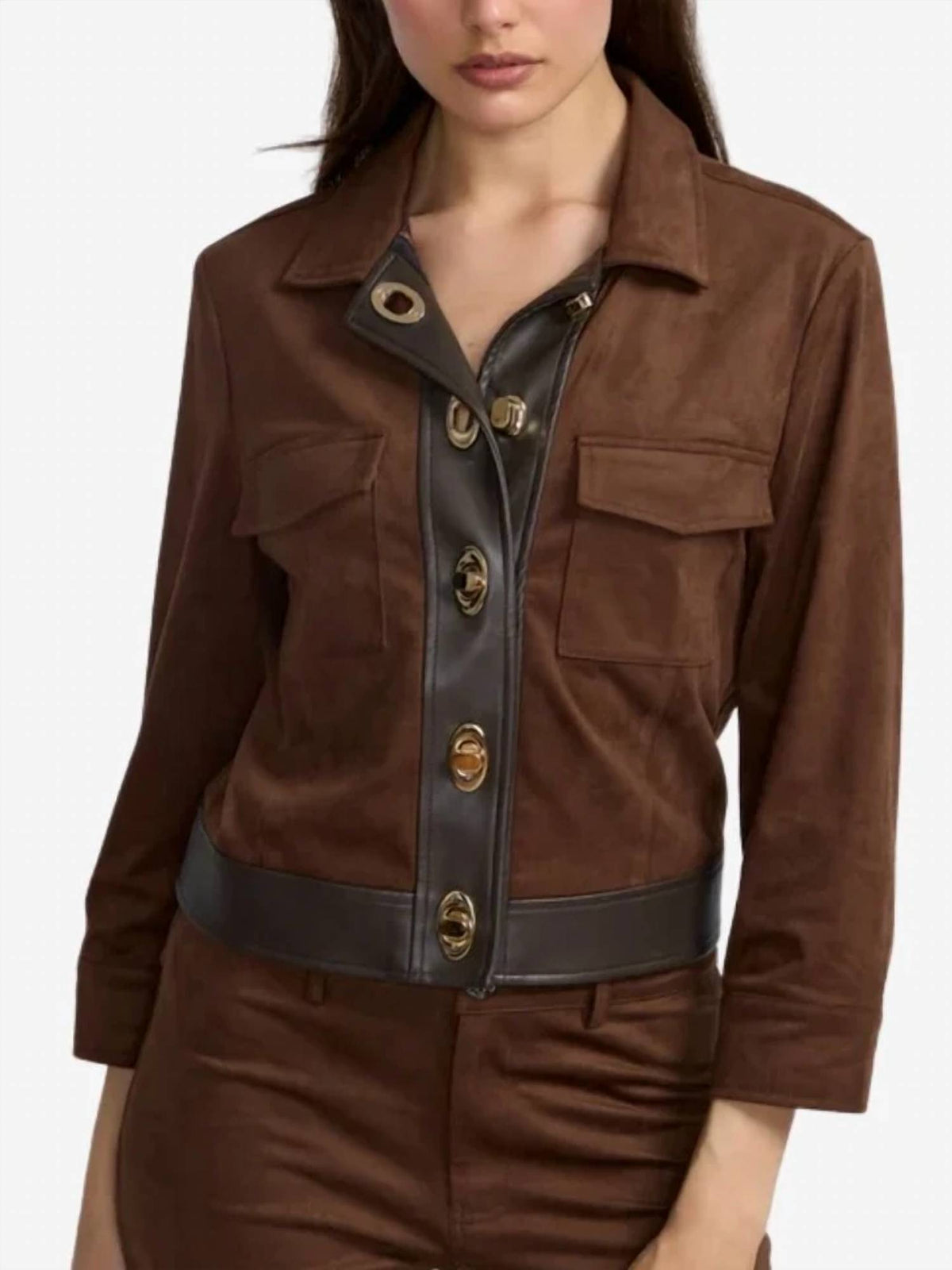 Oolala - Buckle Hardware Suede Jacket