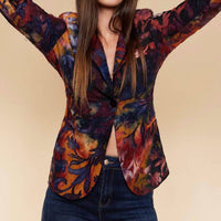 Oolala - Burnout Floral Blazer