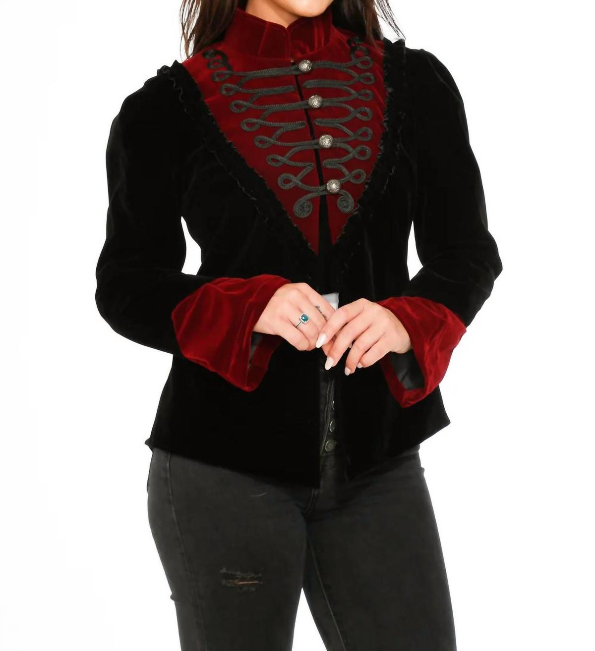 Orchid Bloom - Gothic Velvet Jacket