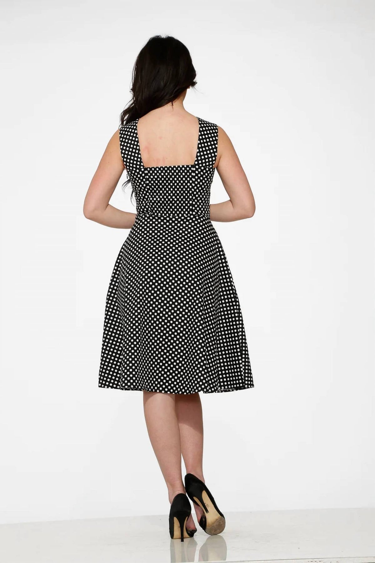 Orchid Bloom - Polka Dot Swing Dress