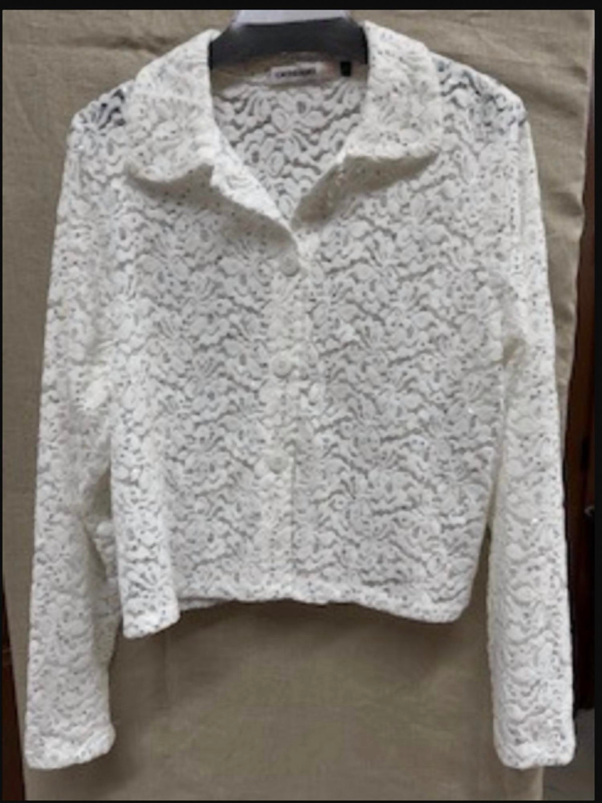 Origami - Women's Cropped Sequin Embellished Button-up Jacket
