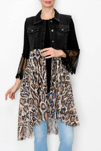 Origami - Denim And Lace Vest