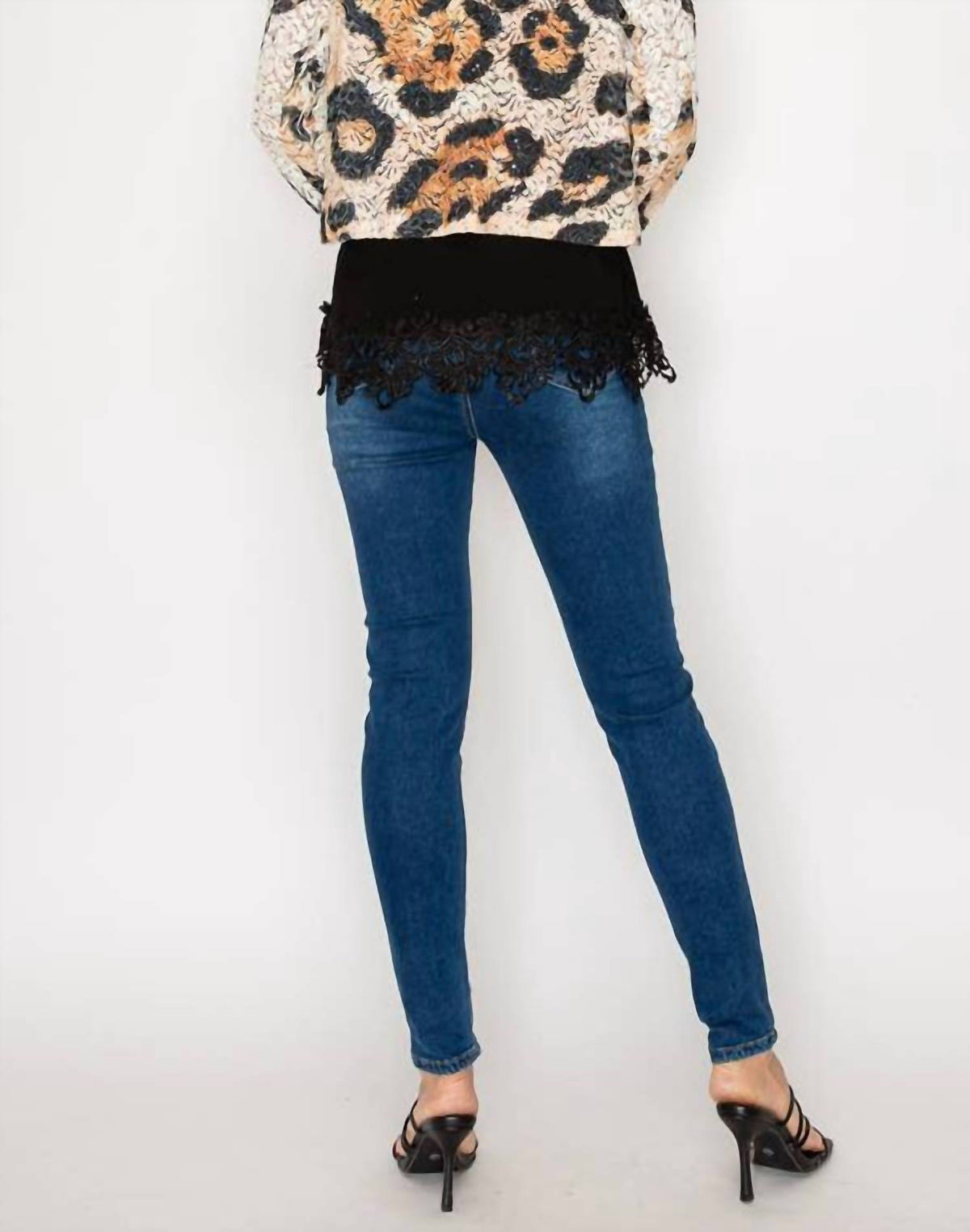 Origami - Lace & Sequin Cropped Button-up Jacket