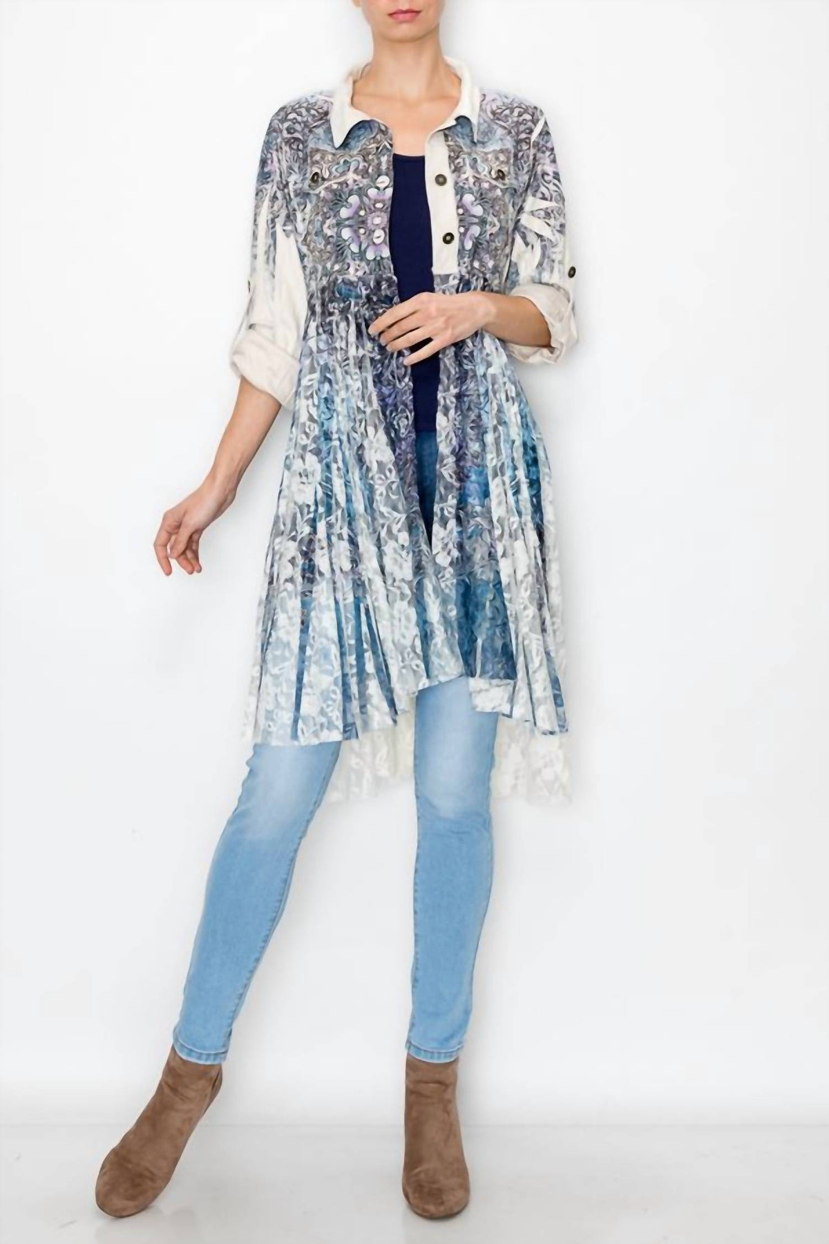 Origami - Sueded Lace Duster