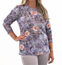Orly - Mesh Floral Print Top