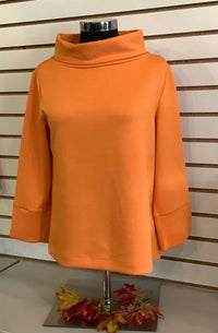 Orly - Women's 3/4 Sleeve Top - blouses - clothing - orange