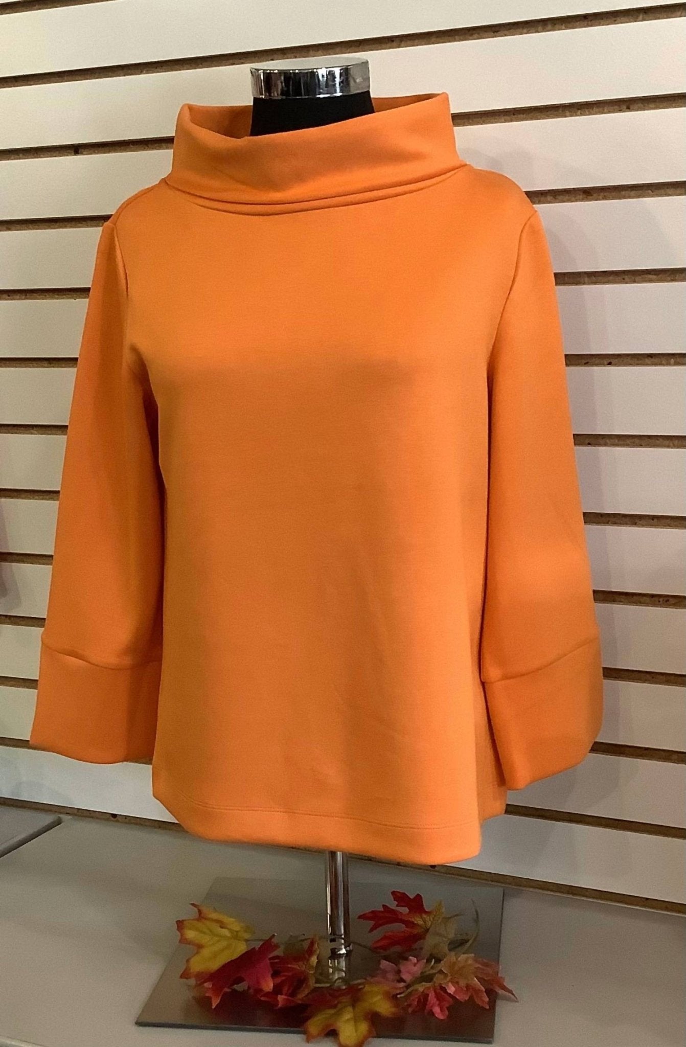 Orly - Women's 3/4 Sleeve Top - blouses - clothing - orange