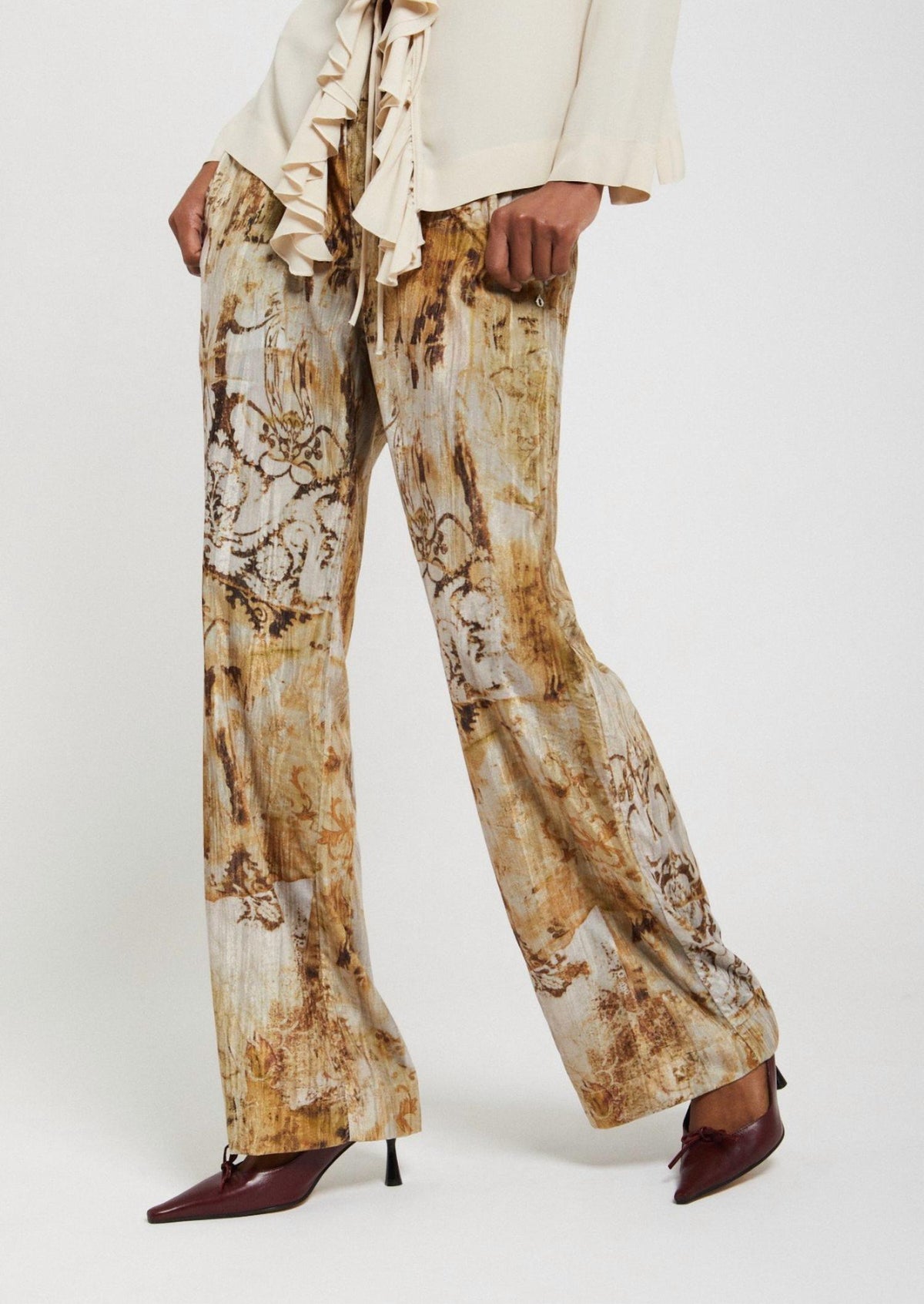 Ottod'Ame - Patterned Fluid Pants