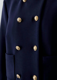 Oui - Collarless Scuba Jacket