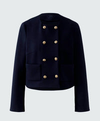 Oui - Collarless Scuba Jacket