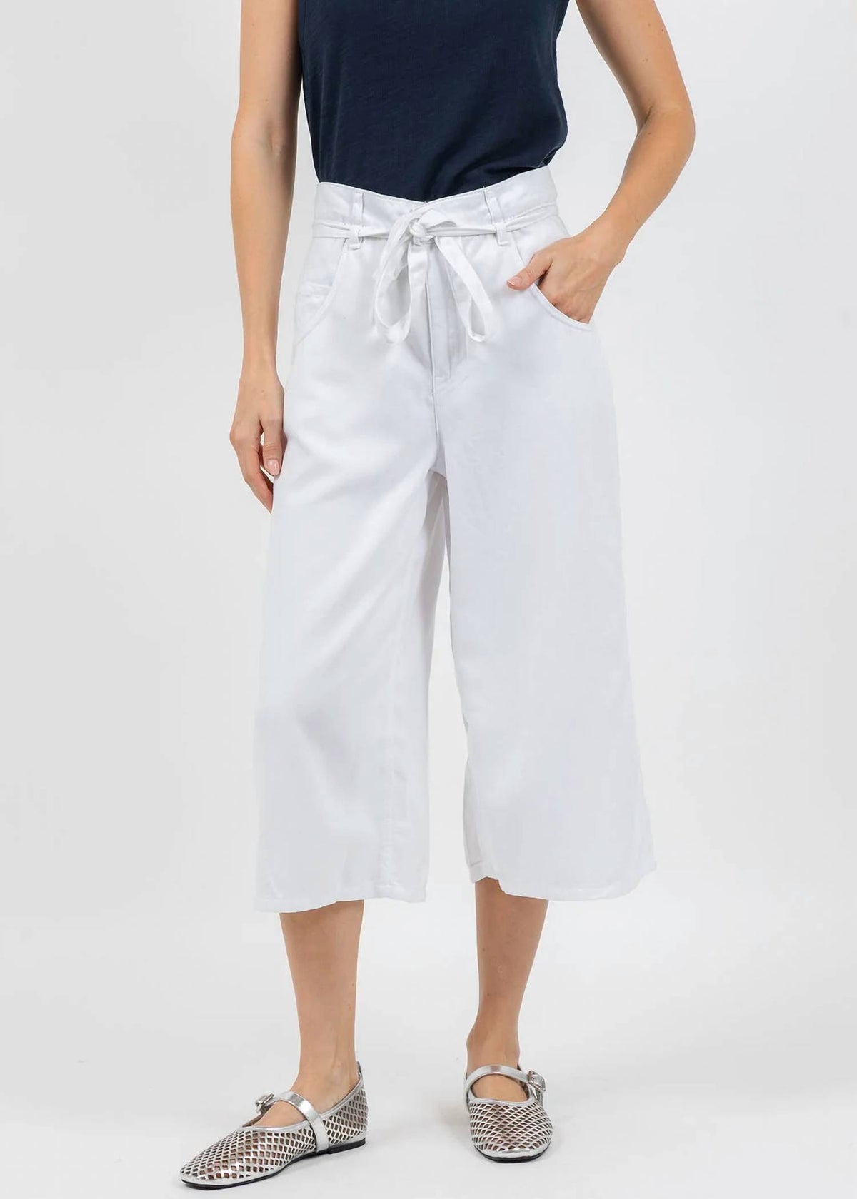 Oui - Crop Wide Leg Pants