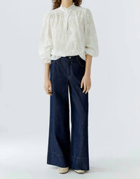 Oui - Floral Embroidered Blouse