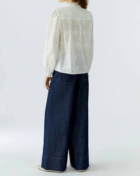 Oui - Floral Embroidered Blouse