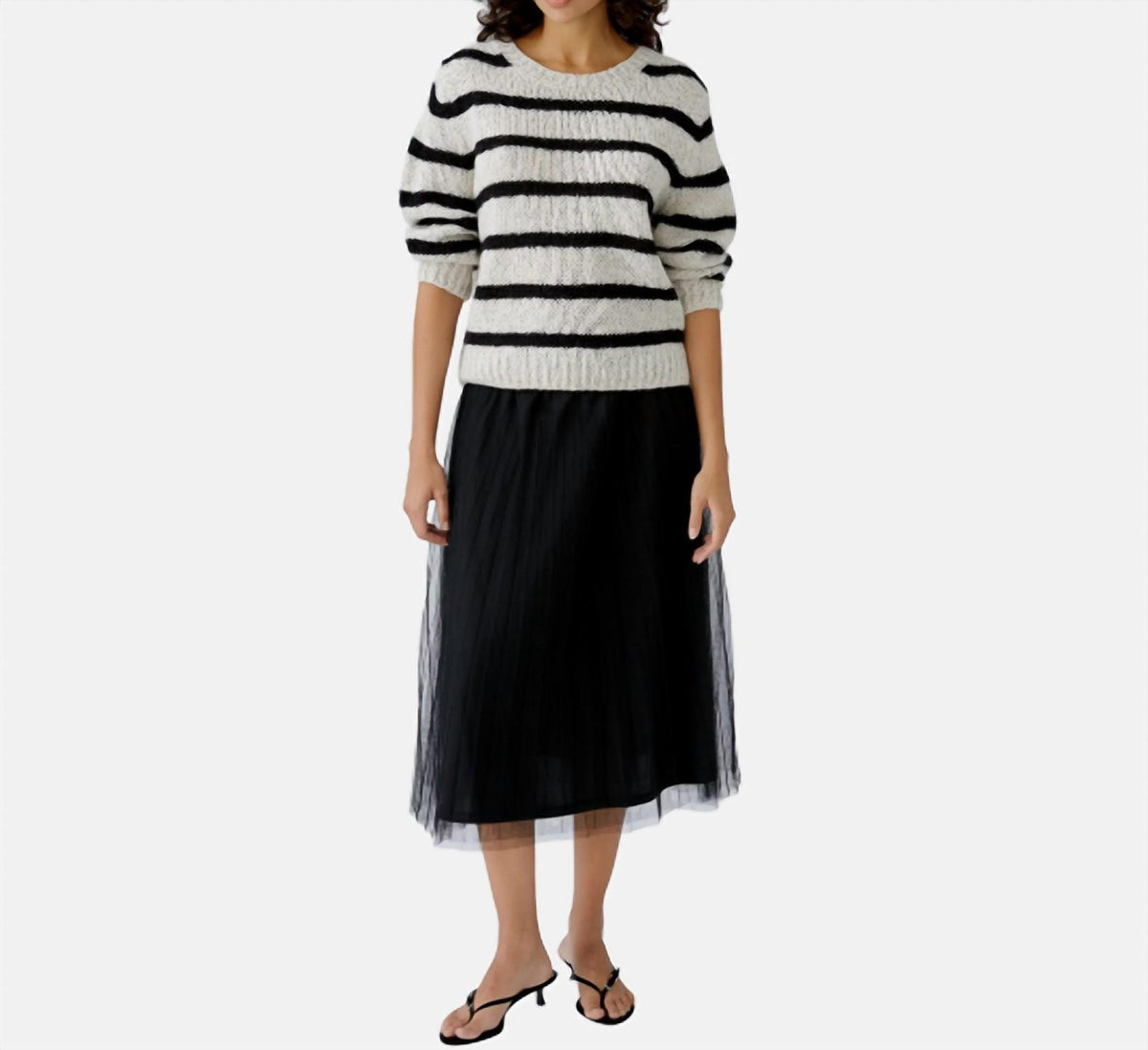 Oui - Stripe Crew Sweater