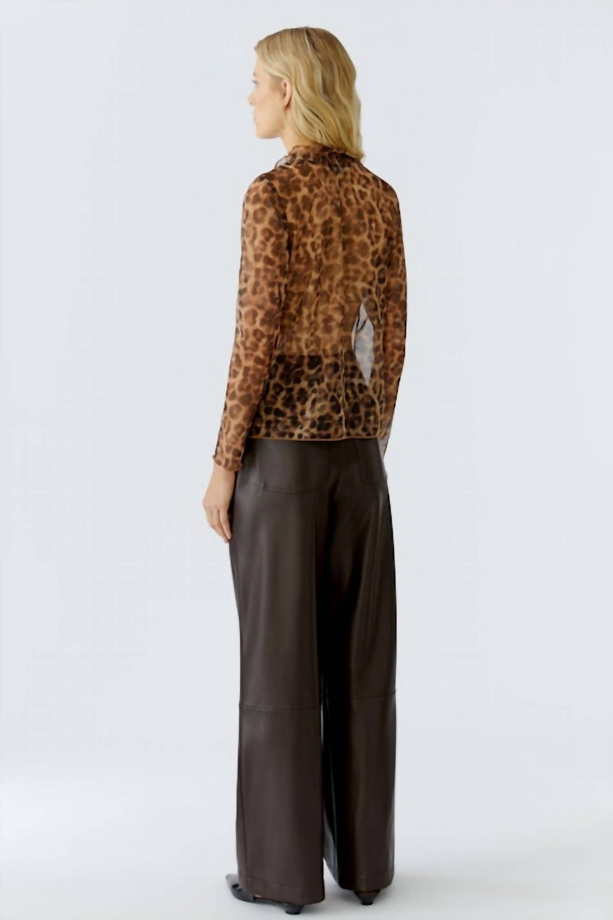 Oui - Women's Ruffle Neck Blouse