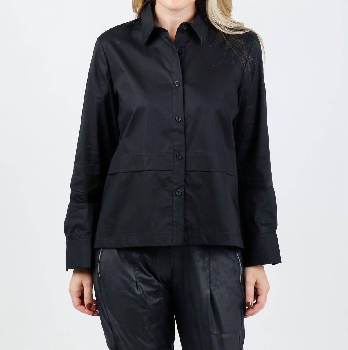 Ozai N Ku - Nadia Button-down High-low Shirt