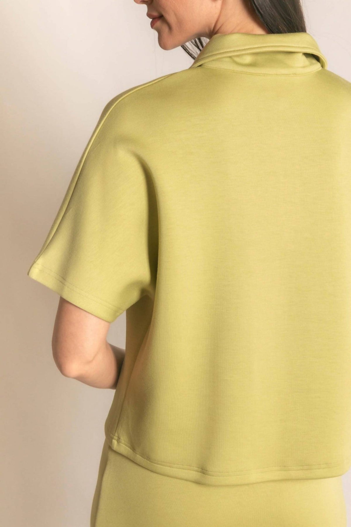 P.Cill - Butter Modal Short Sleeve Quarter Zip Top