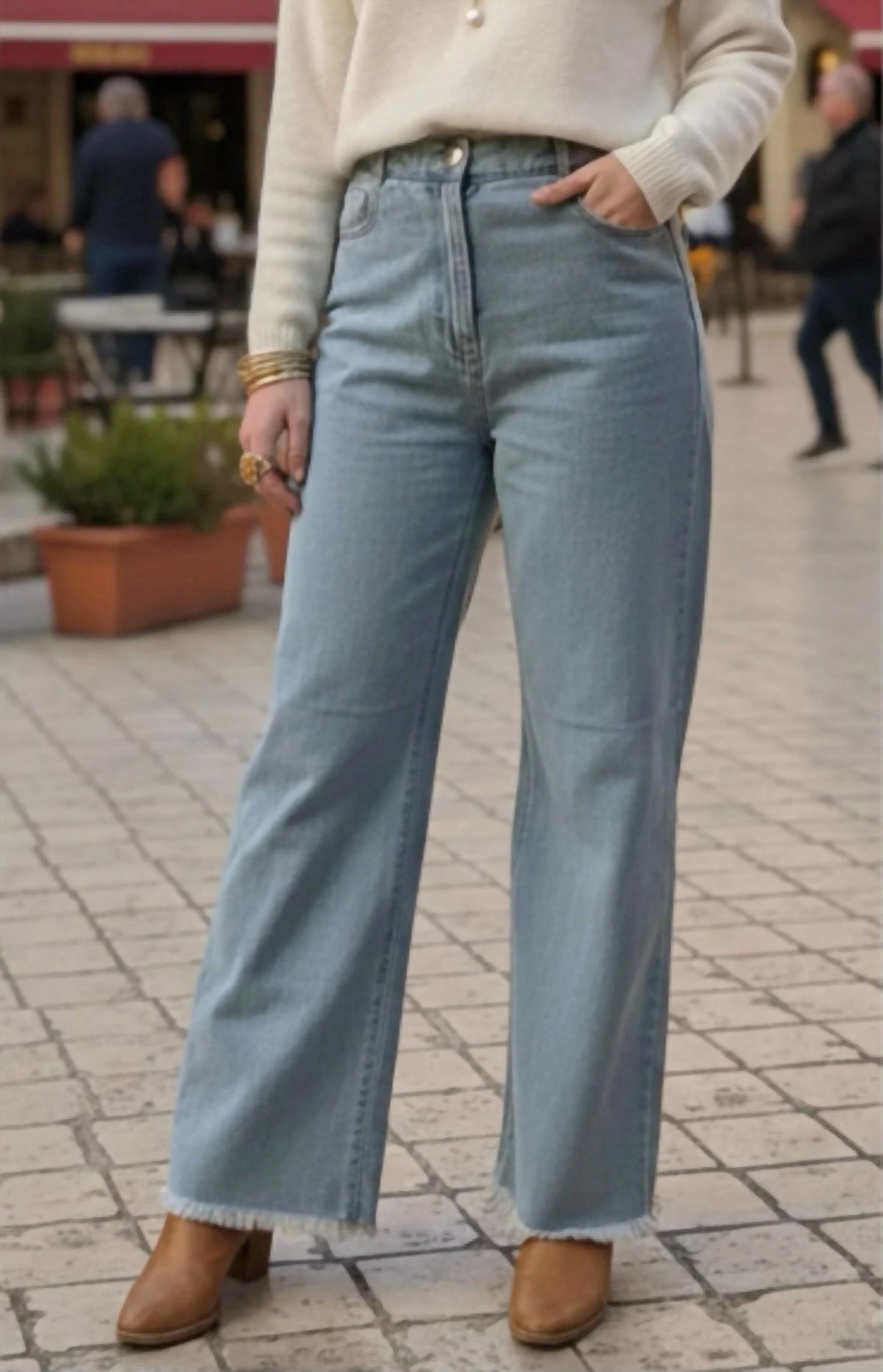 P.Cill - High Rise Wide Leg Jeans