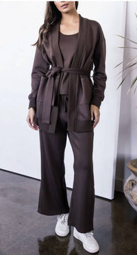 P.Cill - Scuba Ribbed Contrast Robe