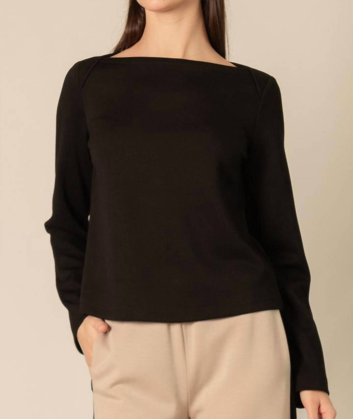 P.Cill - Vera Butter Modal Boat Neck Top
