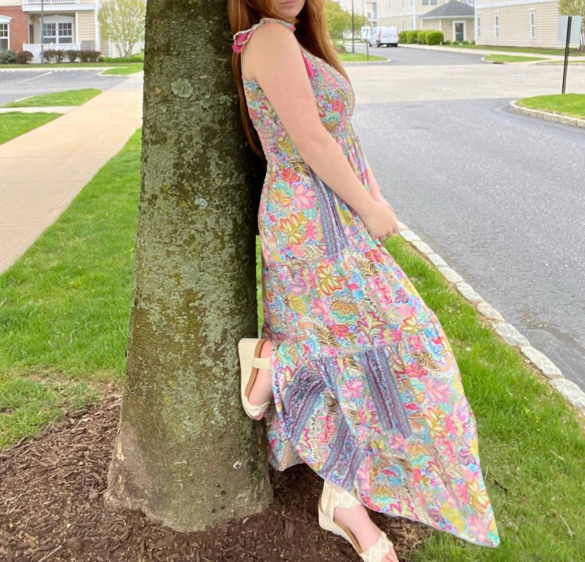 Smocked Floral Maxi Dress