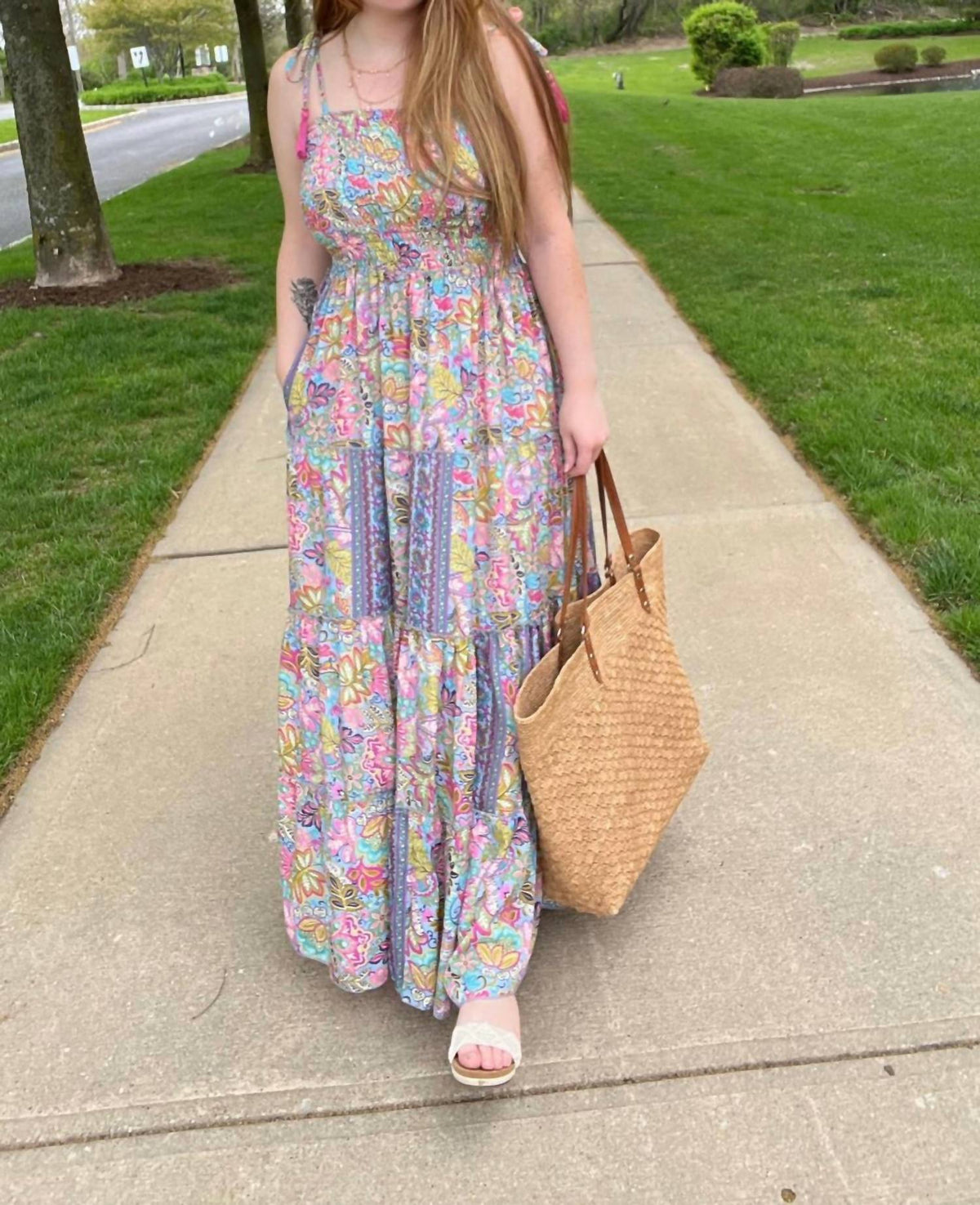 Smocked Floral Maxi Dress