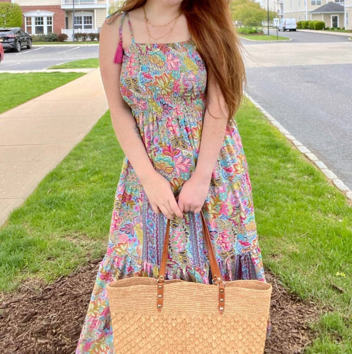 Smocked Floral Maxi Dress