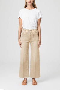 Paige - Anessa Set In Pockets Wide Leg Pants - beige - clothing - pants