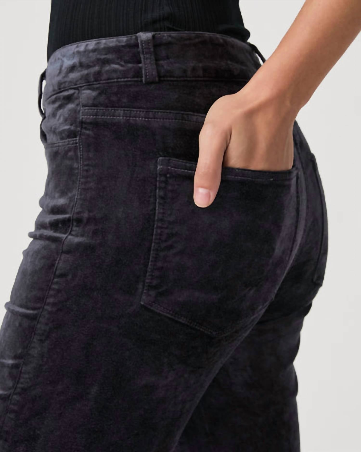 Paige - Cindy Twisted Seam Pants - blue - clothing - pants