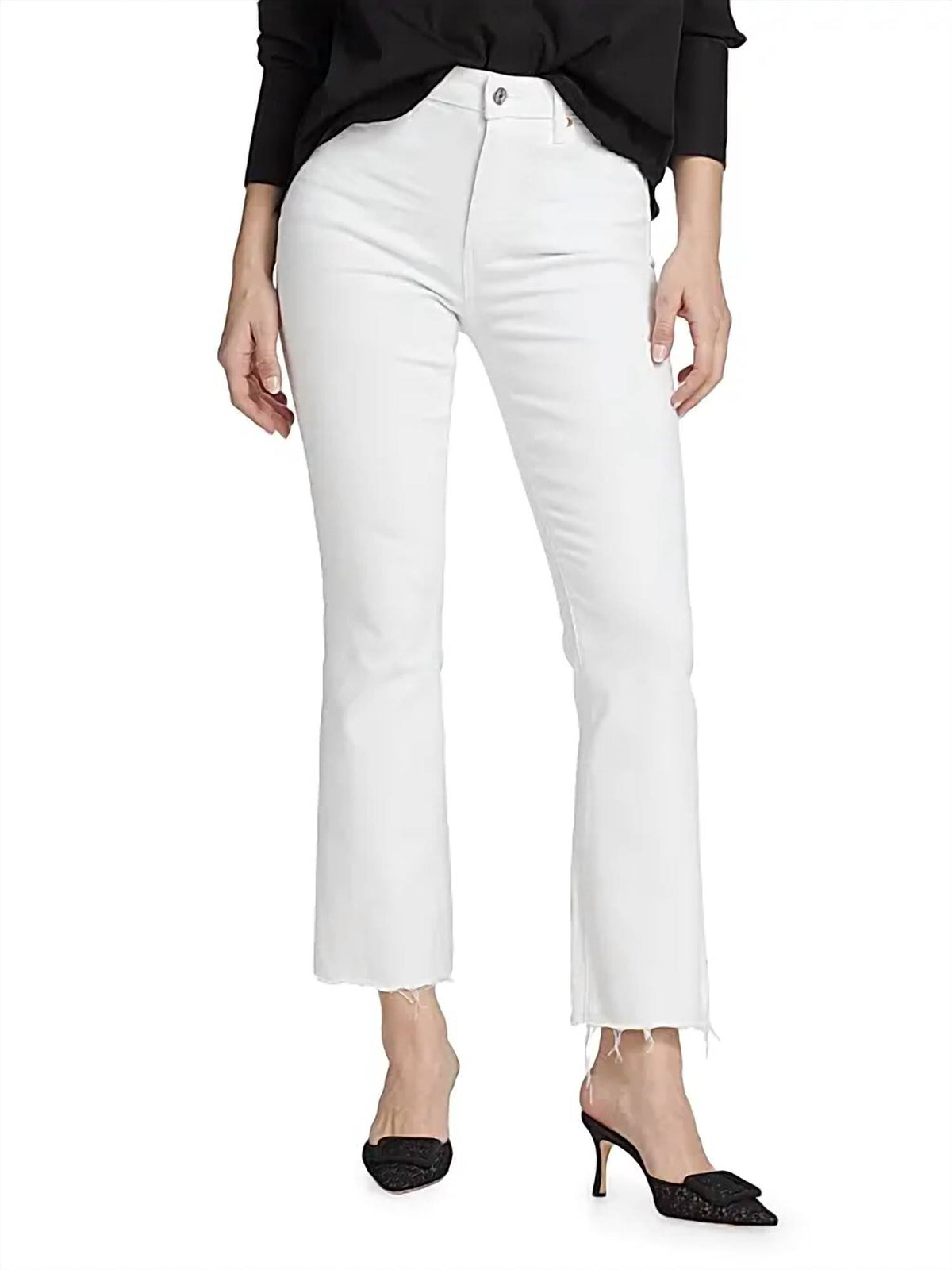 Paige - Claudine Flared Ankle-crop Jeans