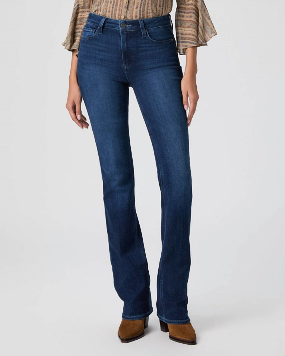 Paige - HIgh Rise Manhattan Boot Cut Jeans