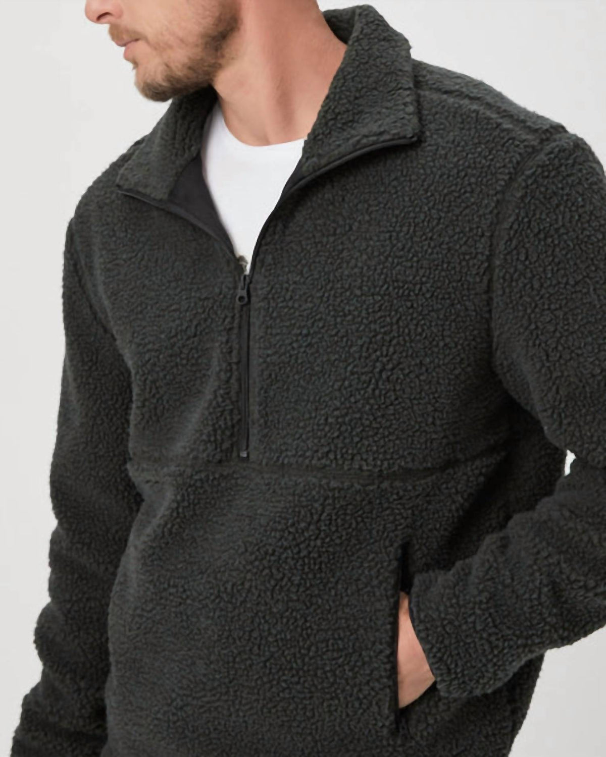 Paige - Horton Textured Fleece Half Zip Pullover Sweater