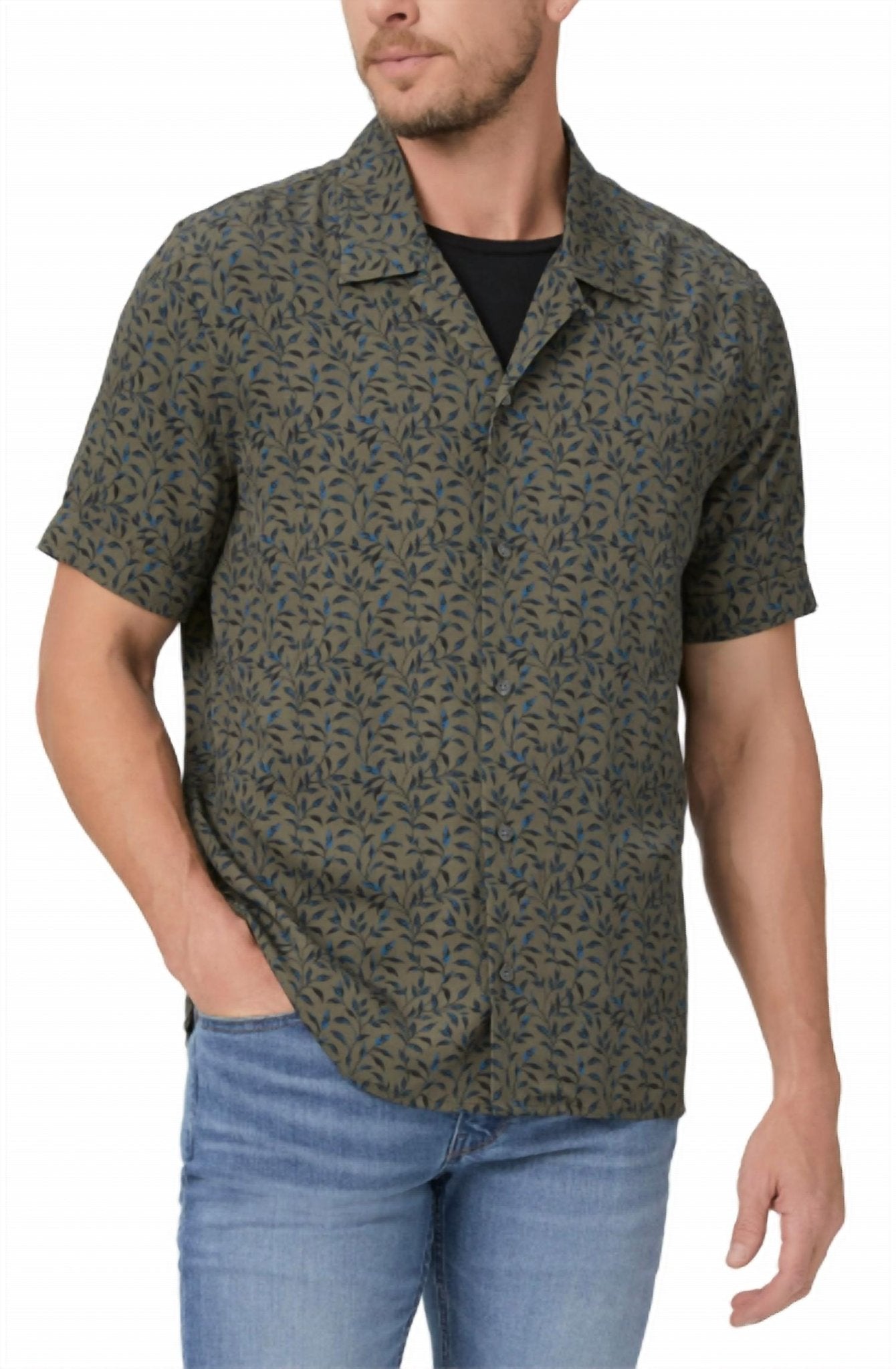 Paige - Landon Short Sleeve Tee - blue - clothing - men