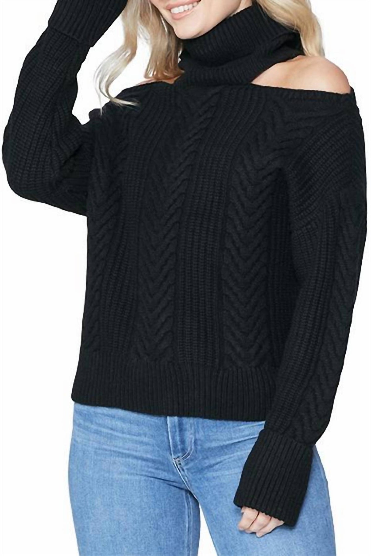Paige - Lorilee Cold Shoulder Turtleneck Wool Sweater