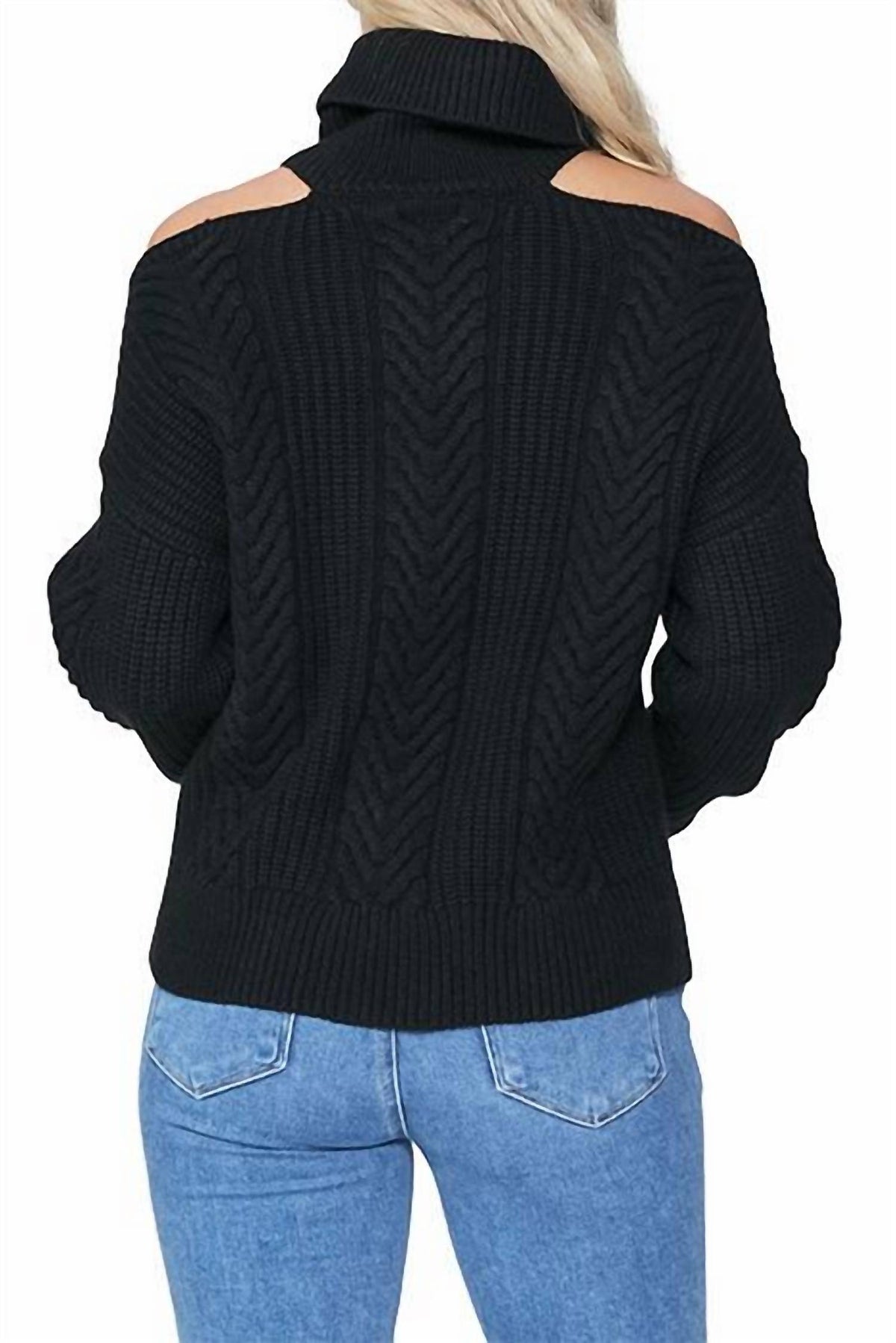Paige - Lorilee Cold Shoulder Turtleneck Wool Sweater