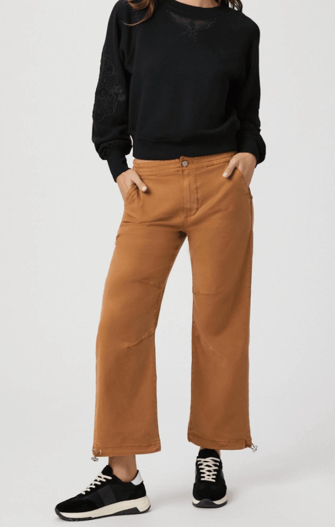 Paige - Reid Jogger Jeans - brown - clothing - high - rise