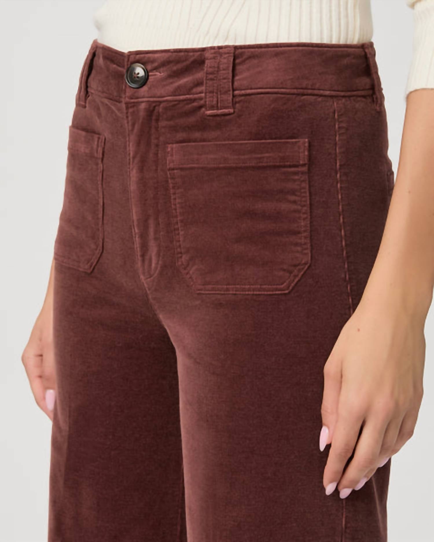Paige - Sasha Patch Pocket Pants - brown - clothing - pants