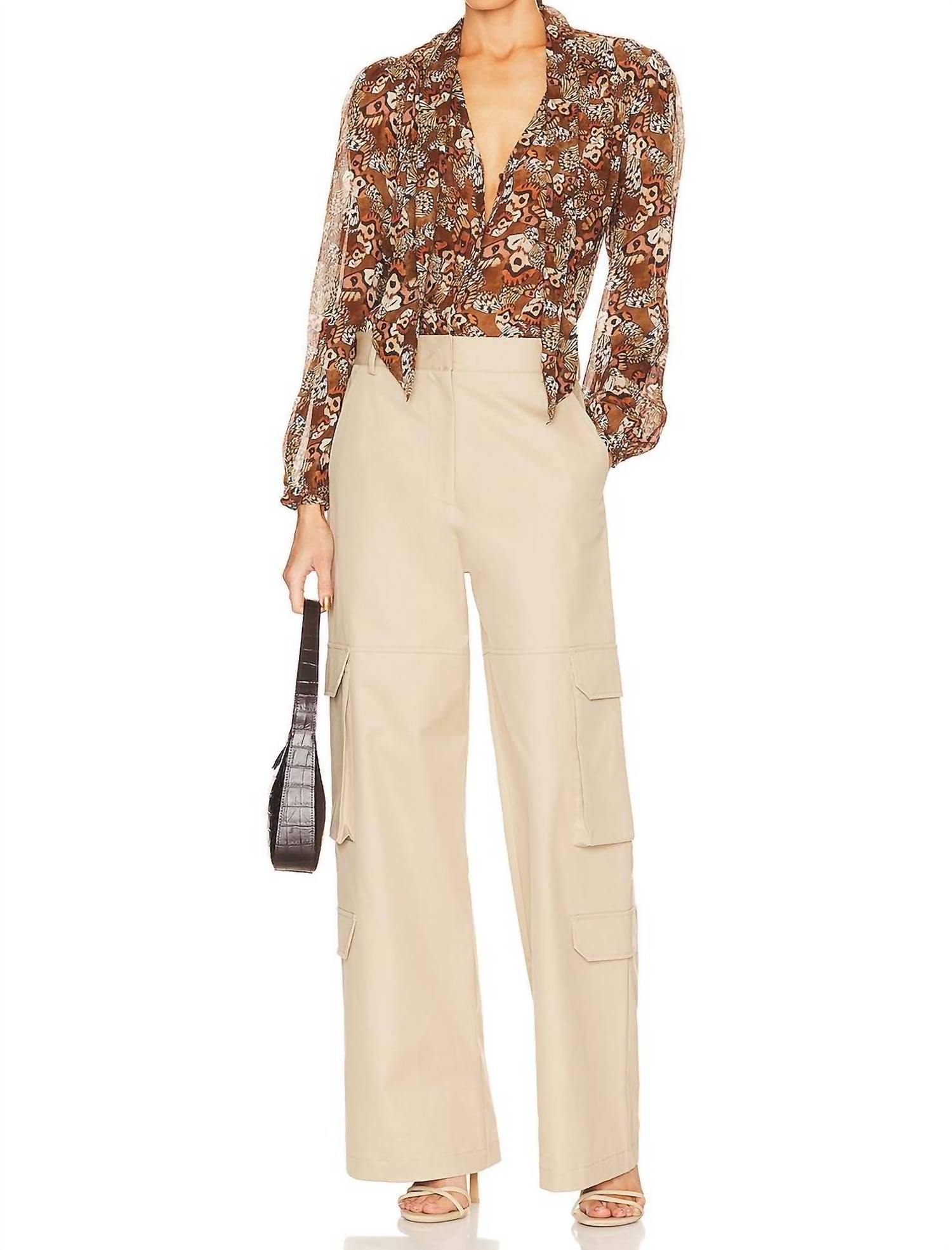 Paige - Silk Marcela Blouse - blouses - brown - clothing