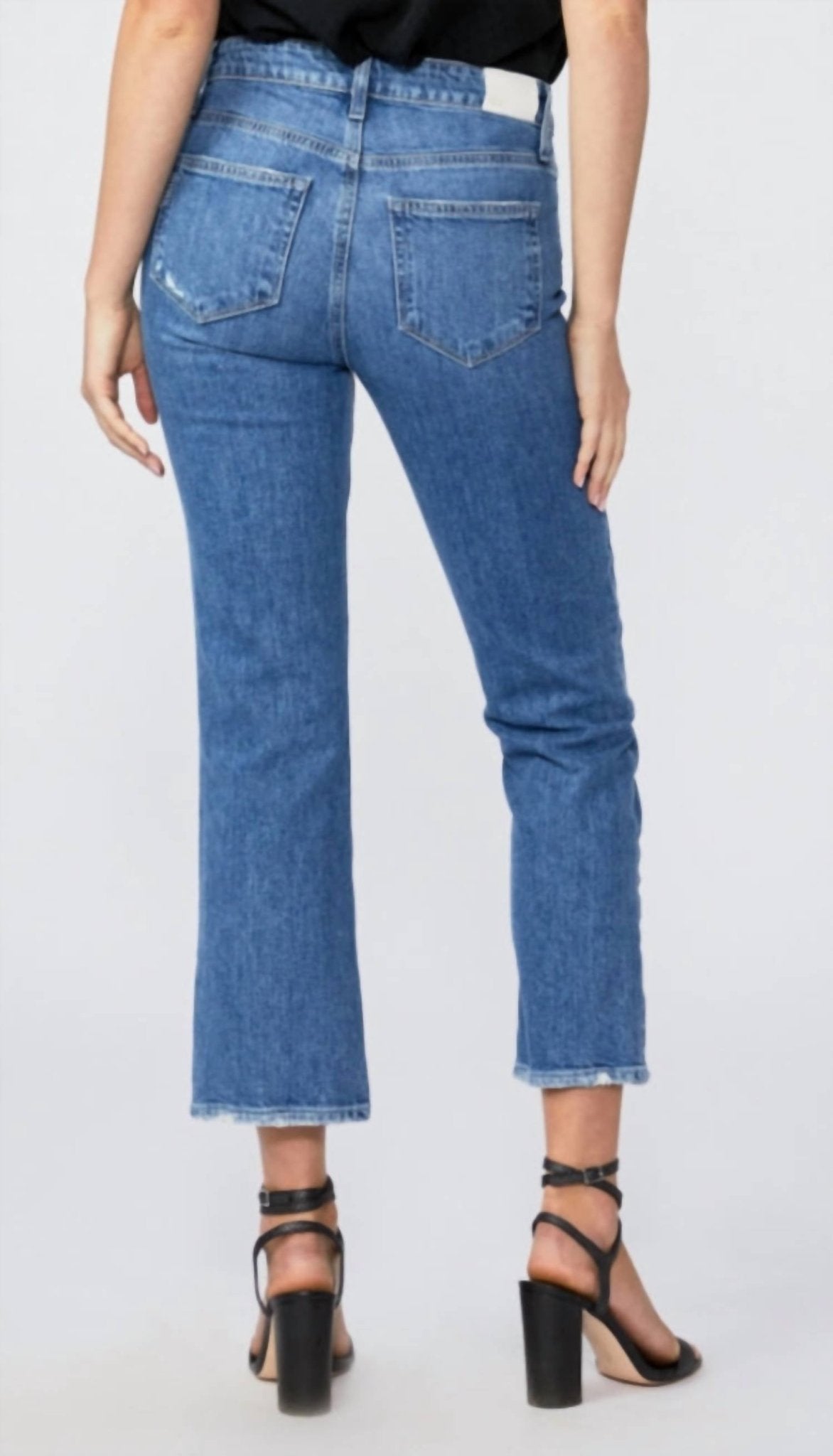 Paige - Vintage Colette Crop Flare Jeans - ankle - blue - clothing